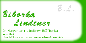 biborka lindtner business card